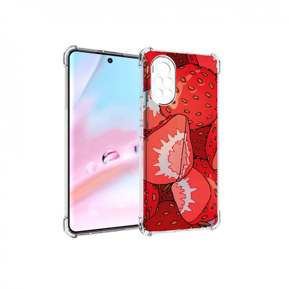 

Чехол MyPads рисованная-клубника для Huawei Nova 8 (ANG-LX1), Прозрачный, Tocco