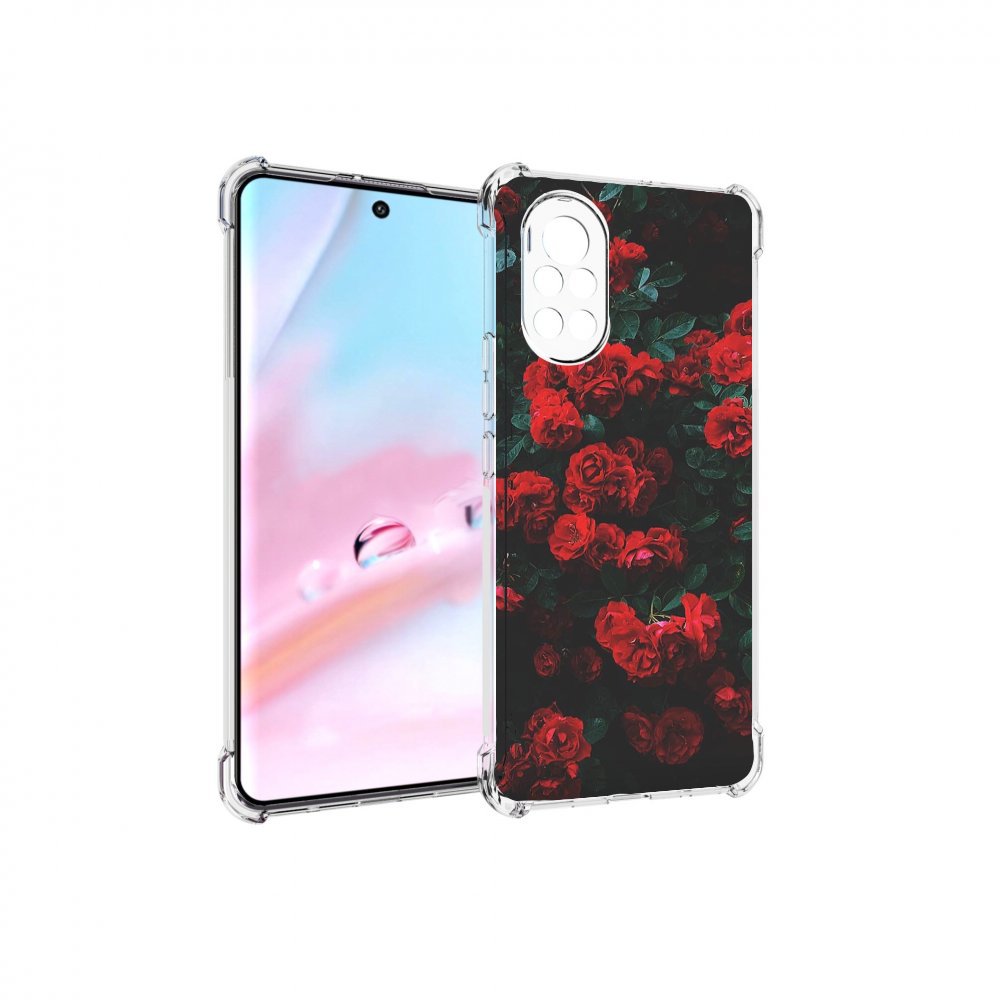 

Чехол MyPads розы-в-листьях для Huawei Nova 8 (ANG-LX1), Прозрачный, Tocco