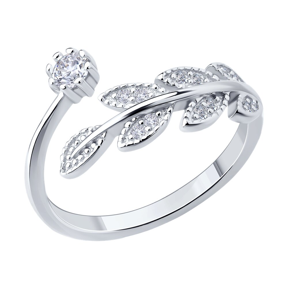 

Кольцо из серебра р. 18,5 SOKOLOV 94014277-91, фианит, 94014277-91