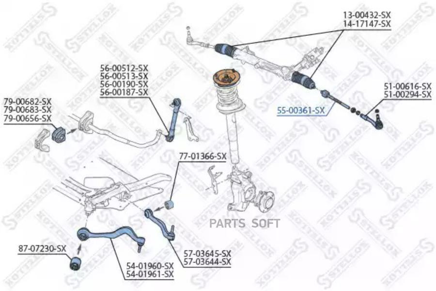 

55-00361-sx_тяга рулевая bmw e60/e61 all 03>