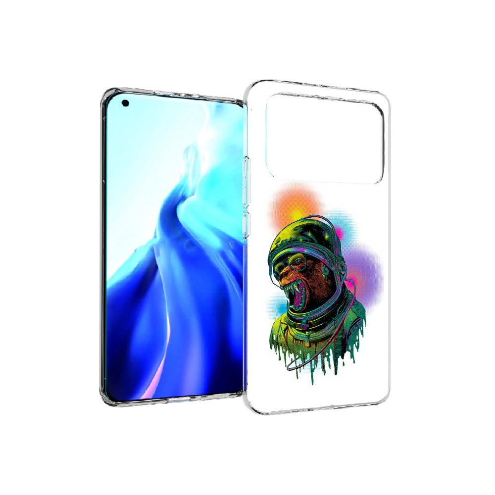 

Чехол MyPads Tocco для Xiaomi Mi 11 Ultra медведь космонавт (PT160500.261.466), Прозрачный, Tocco