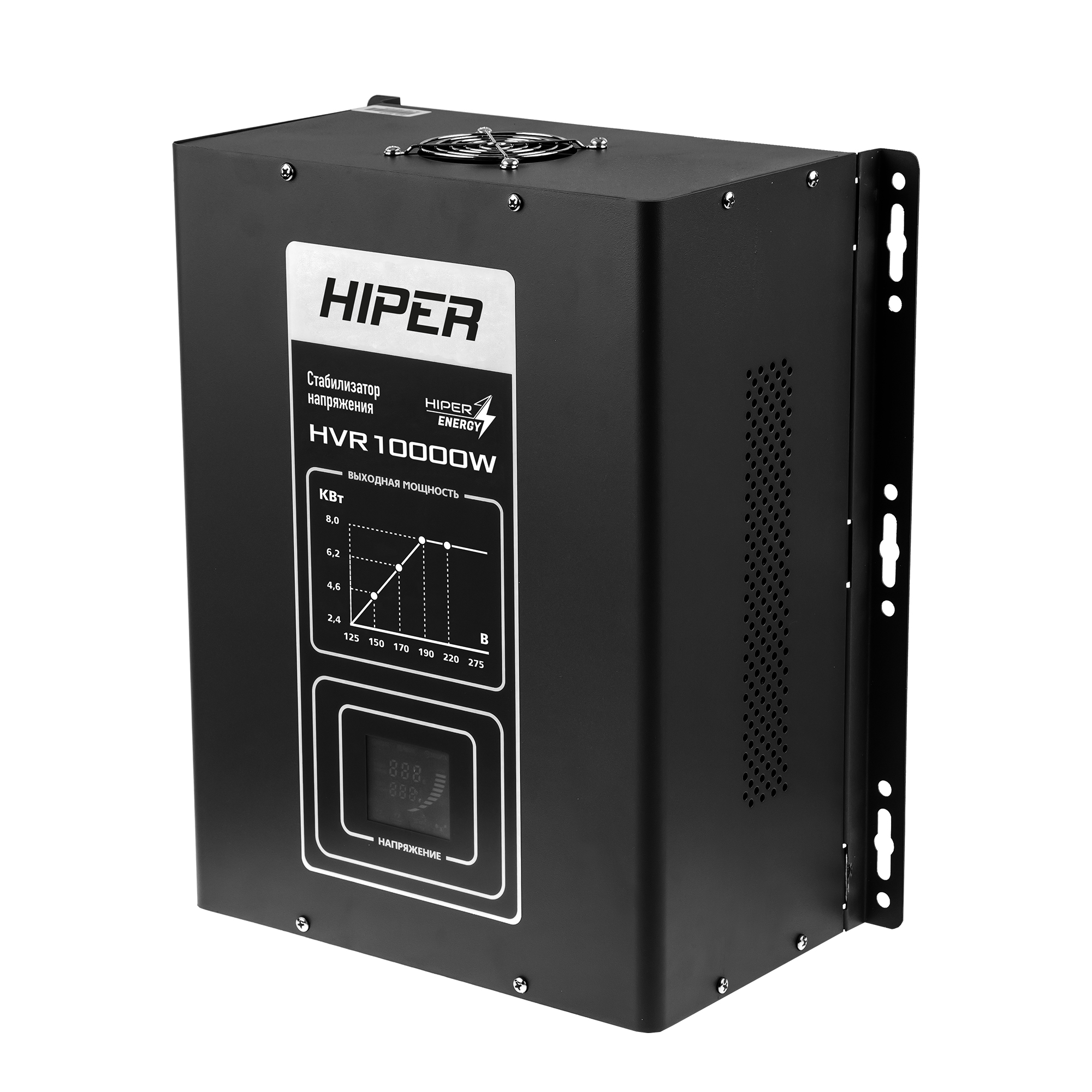 Стабилизатор напряжения релейного типа HIPER HVR10000W / 8000 Вт / 10000 ВА