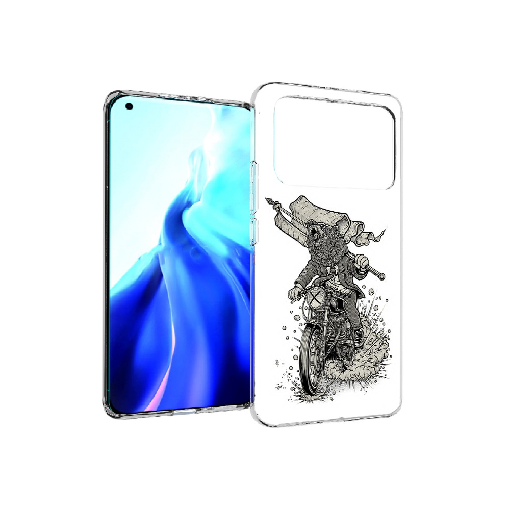 Чехол MyPads Tocco для Xiaomi Mi 11 Ultra медведь на мотоцикле (PT160500.261.467)