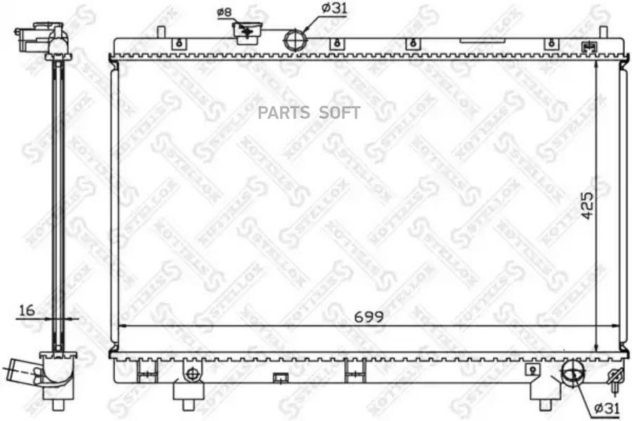

10-26384-sx_радиатор системы охлаждения мкпп toyota picnic 2.0i 16v 96-01