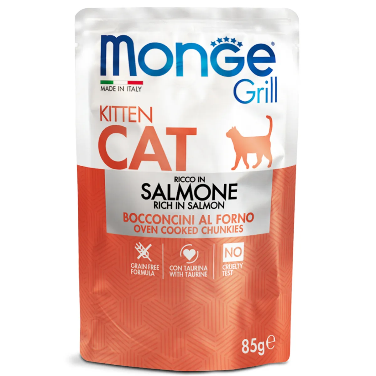 

Влажный корм Monge Cat Grill для котят норвежский лосось, 85г х 12шт