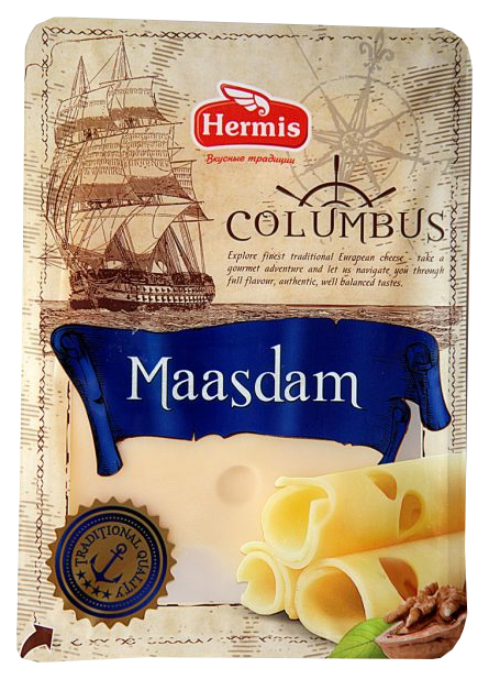 Сыр полутвердый Columbus Маасдам 45 %  1 кг