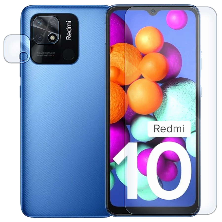 

Комплект стекол защитных гибридных Krutoff для Xiaomi Redmi 10C