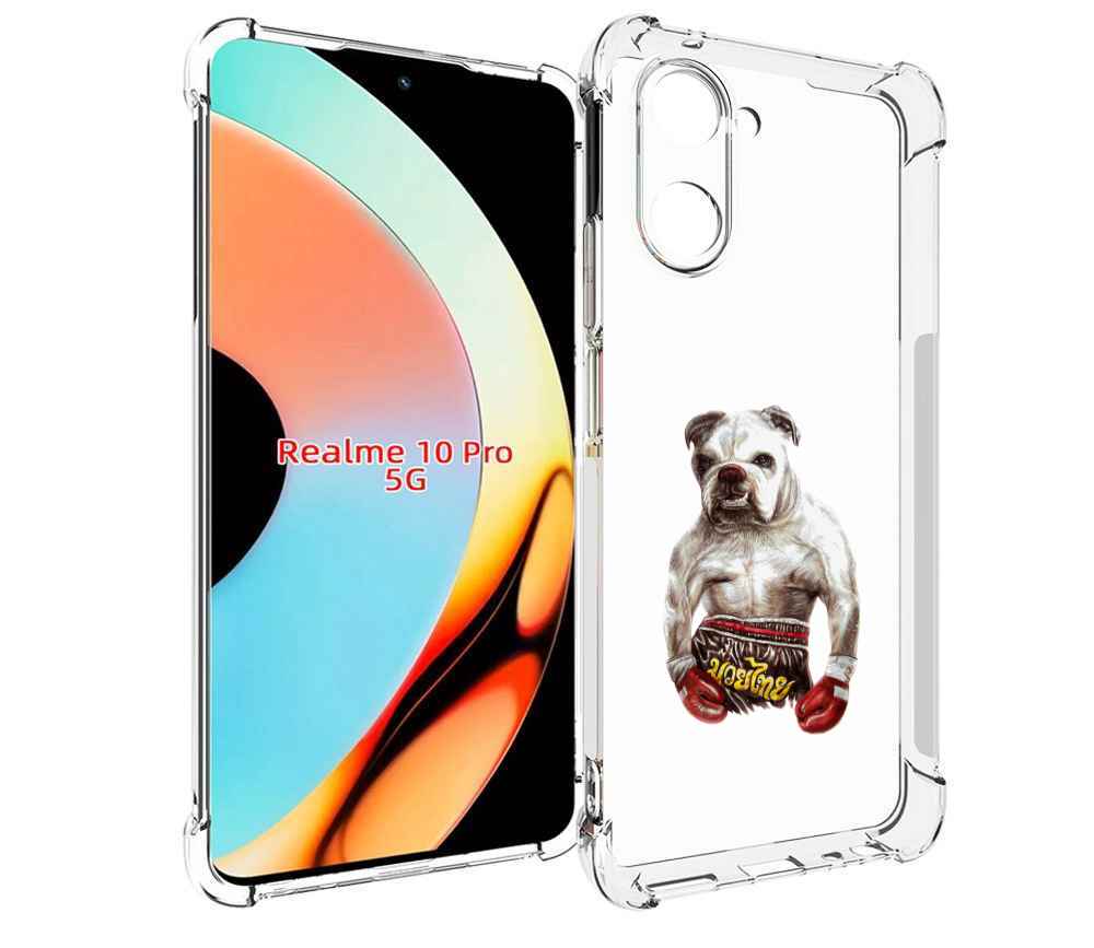 

Чехол бампер MyPads боксер для Realme 10 Pro противоударный, Прозрачный, Tocco