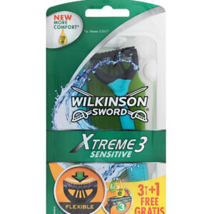 Wilkinson Sword Xtreme3 Sensitive*/ Одноразовый станок для бритья (4 шт.)