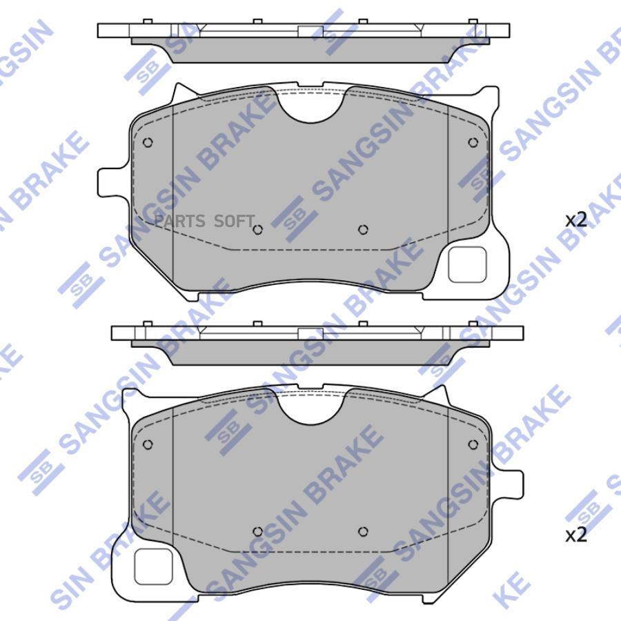 

Тормозные колодки Sangsin brake дисковые SP4484