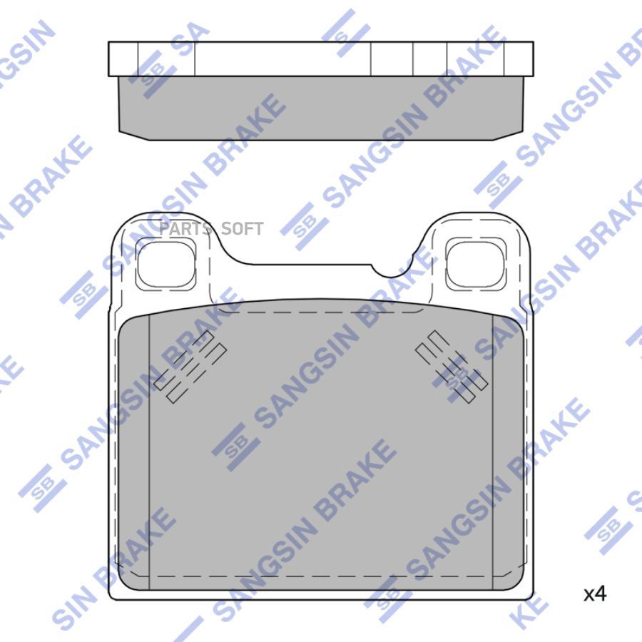 

Тормозные колодки Sangsin brake дисковые SP4398