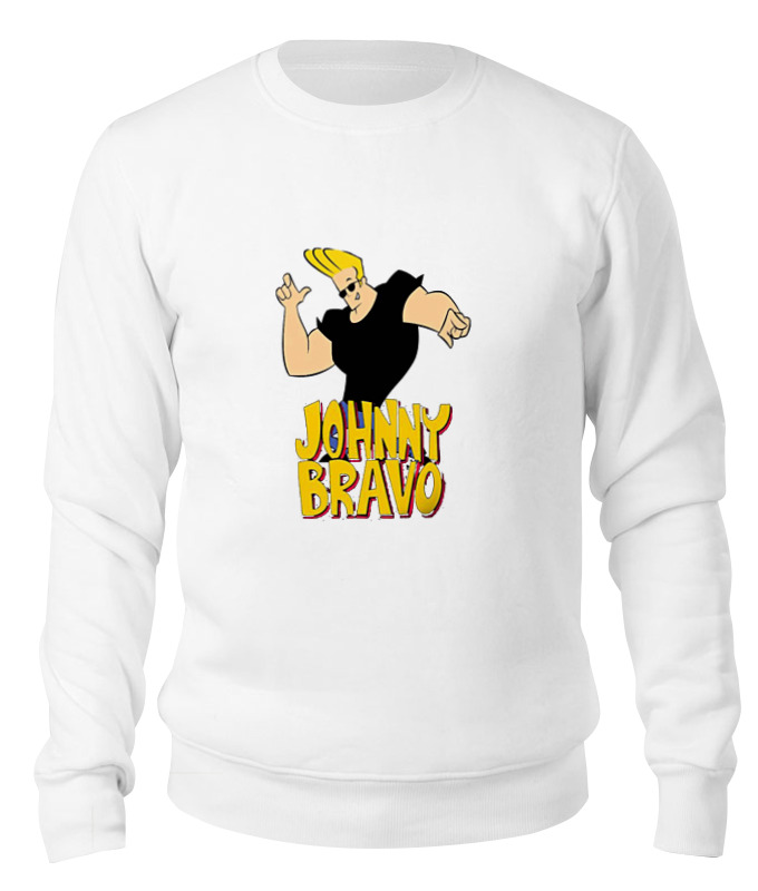 

Свитшот унисекс Printio Johnny bravo белый L, Johnny bravo