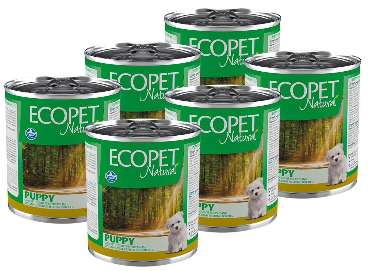 фото Влажный корм для собак ecopet natural puppy курица, 300 гр х 6 шт