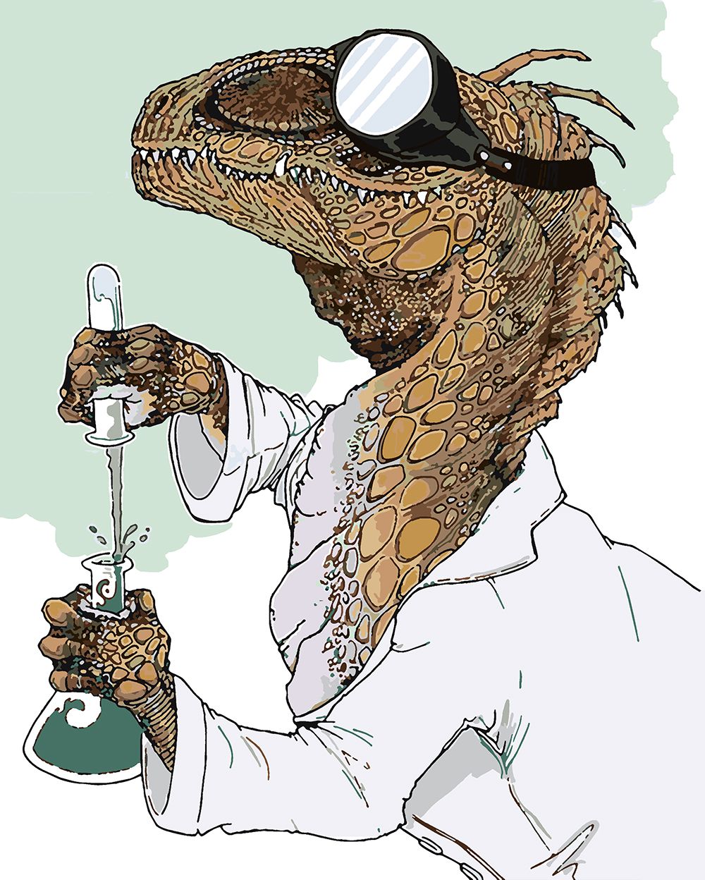 

Картина по номерам Красиво Красим Динозавр-лаборант, 80 х 90 см, Динозавр-лаборант