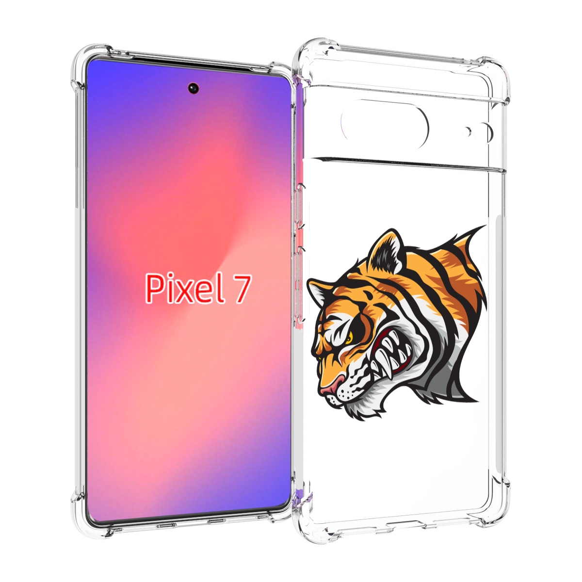 

Чехол Mypads Тигр Для Google Pixel 7, Прозрачный, Tocco