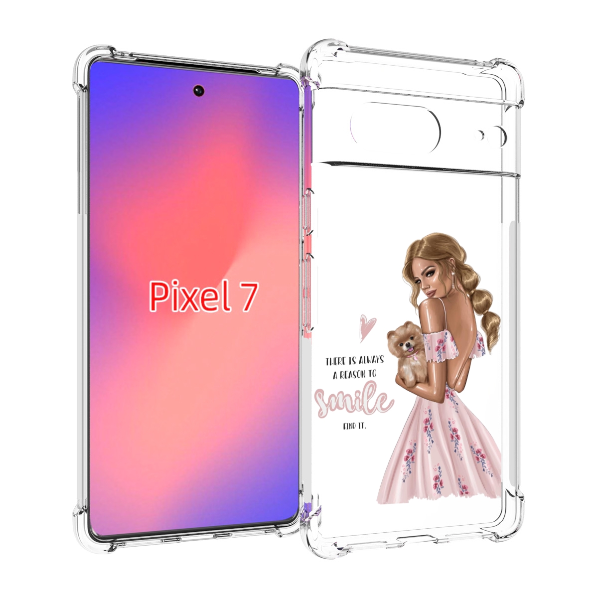 

Чехол Mypads Улыбайся-Чаще Женский Для Google Pixel 7, Прозрачный, Tocco