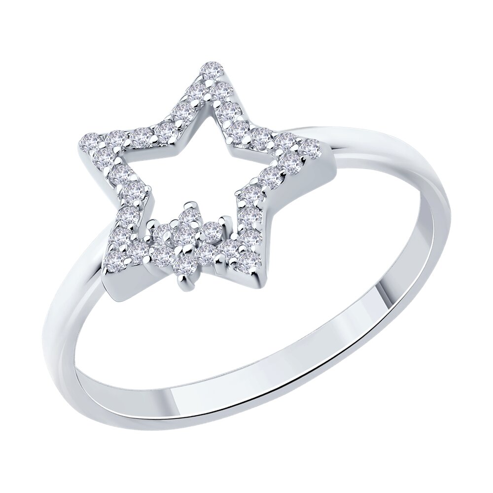 

Кольцо из серебра р. 18 SOKOLOV 94014280-91, фианит, 94014280-91