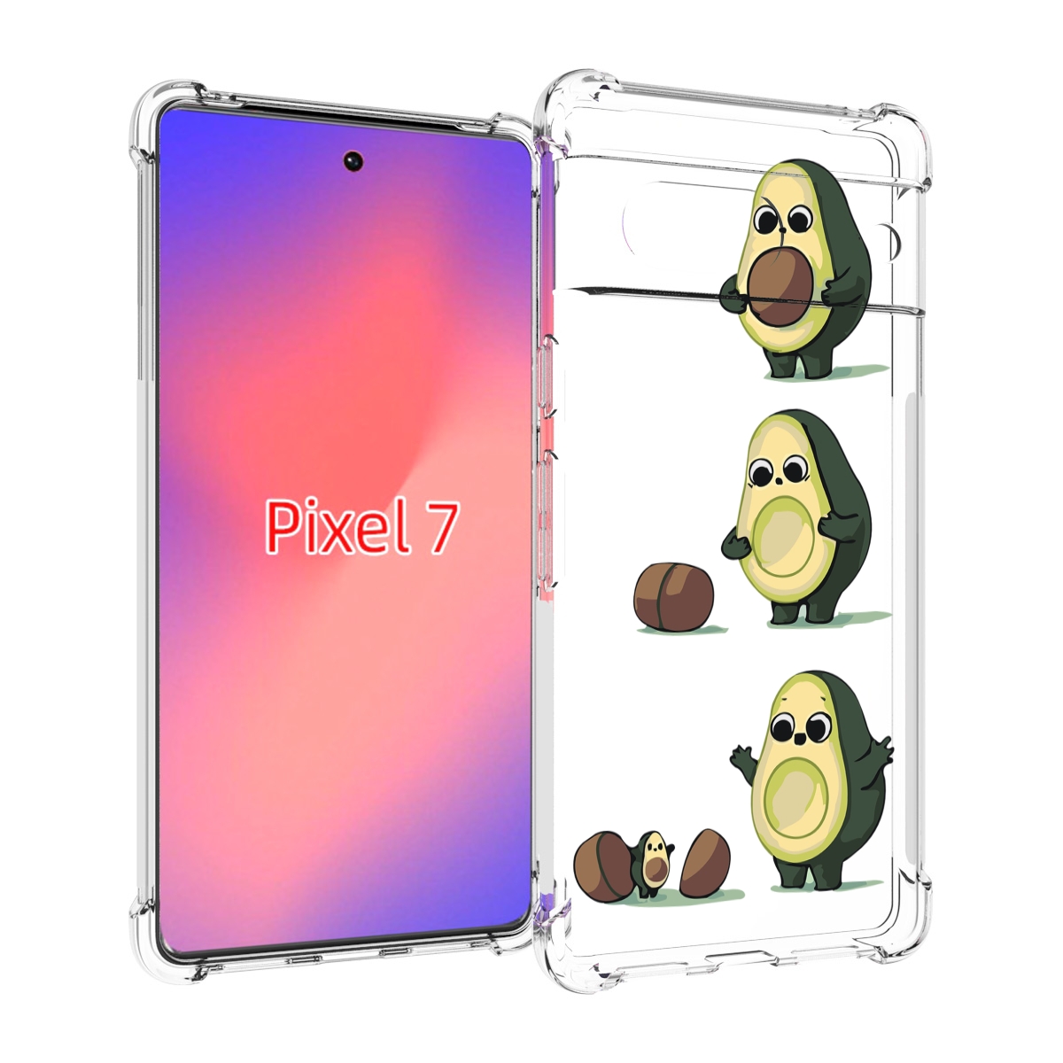 

Чехол Mypads Авокадо-С-Малышом Для Google Pixel 7, Прозрачный, Tocco