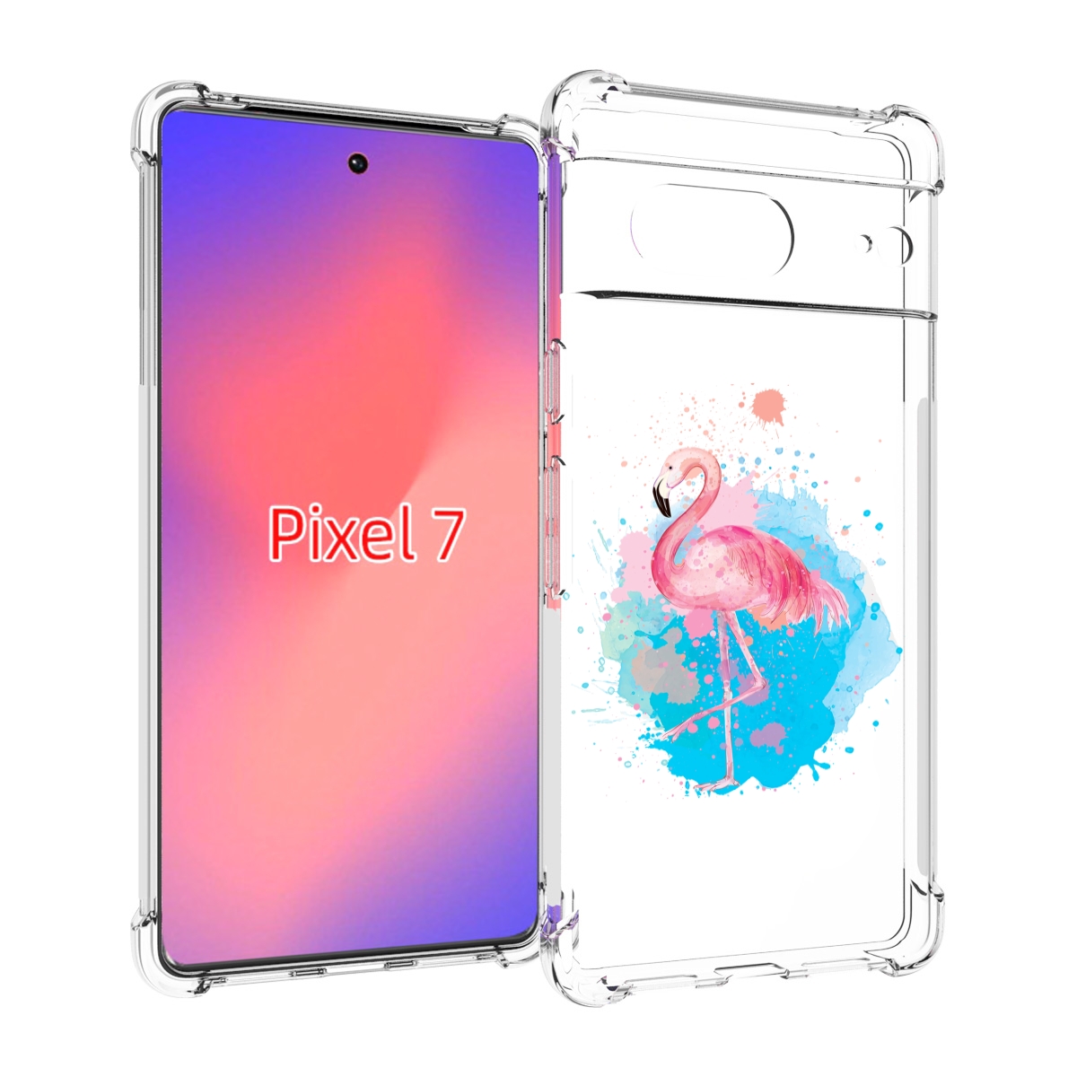 

Чехол Mypads Акварельное-Фламинго Для Google Pixel 7, Прозрачный, Tocco