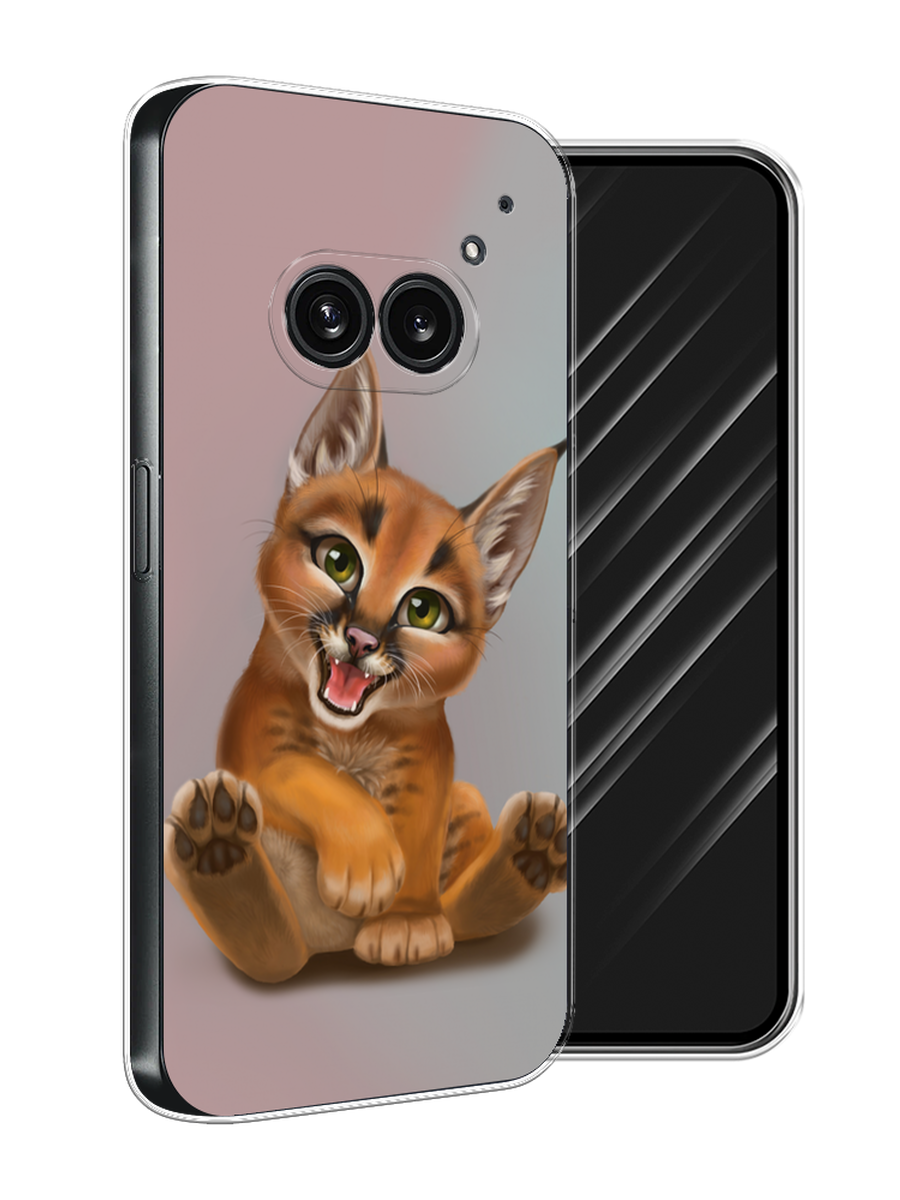 

Чехол Awog на Nothing Phone 2a "Малыш рыси", Оранжевый;серый, 3300350-1