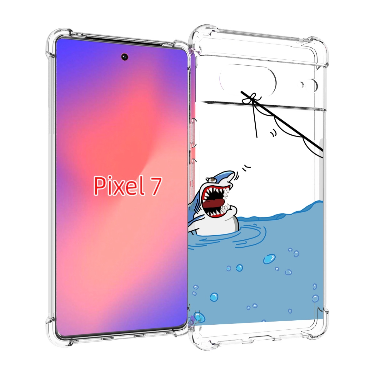 

Чехол Mypads Акула-Рисунок Для Google Pixel 7, Прозрачный, Tocco