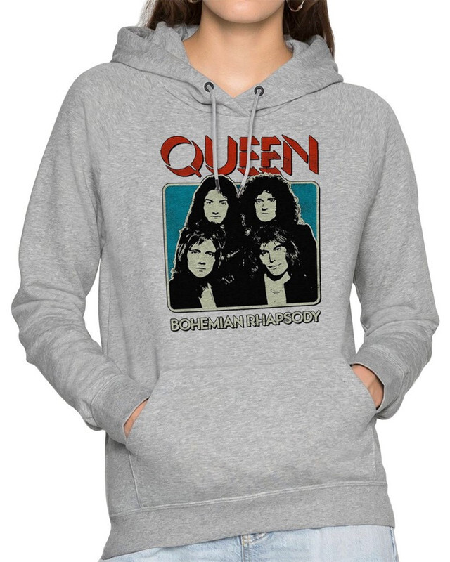 

Худи женское Dream Shirts Queen / Фредди Меркьюри серое 52 RU, Queen / Фредди Меркьюри