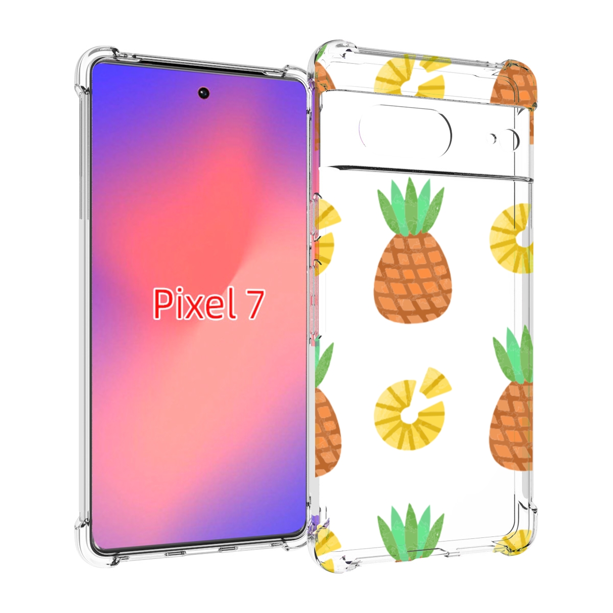 

Чехол Mypads Ананасики Для Google Pixel 7, Прозрачный, Tocco