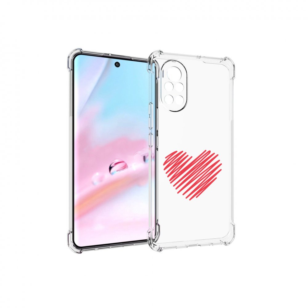 Чехол MyPads сердечко-одной-линией для Huawei Nova 8 (ANG-LX1)