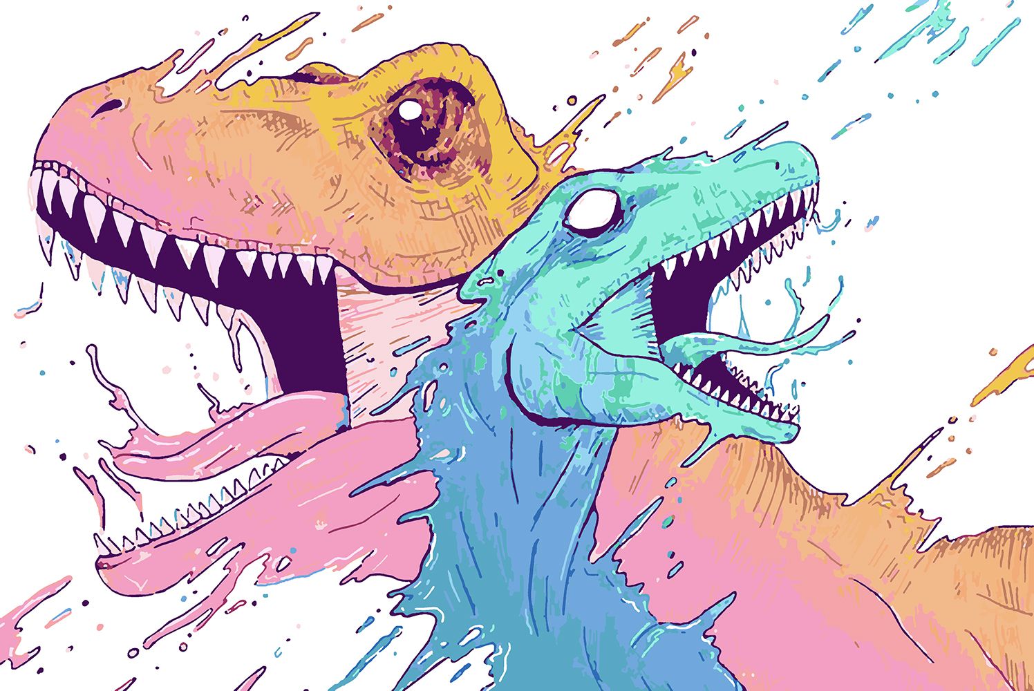 

Картина по номерам Красиво Красим Кислотный динозавр, 40 х 50 см, Кислотный динозавр