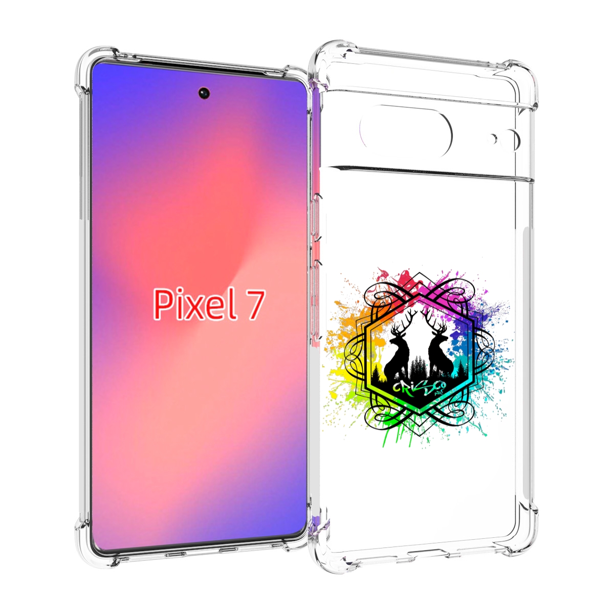 

Чехол Mypads Арт-С-Оленями Для Google Pixel 7, Прозрачный, Tocco