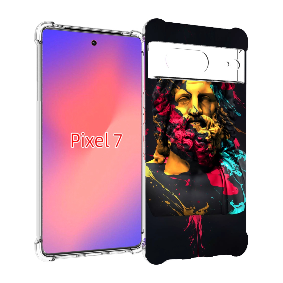 

Чехол Mypads Арт-Статуя-Краски Для Google Pixel 7, Прозрачный, Tocco