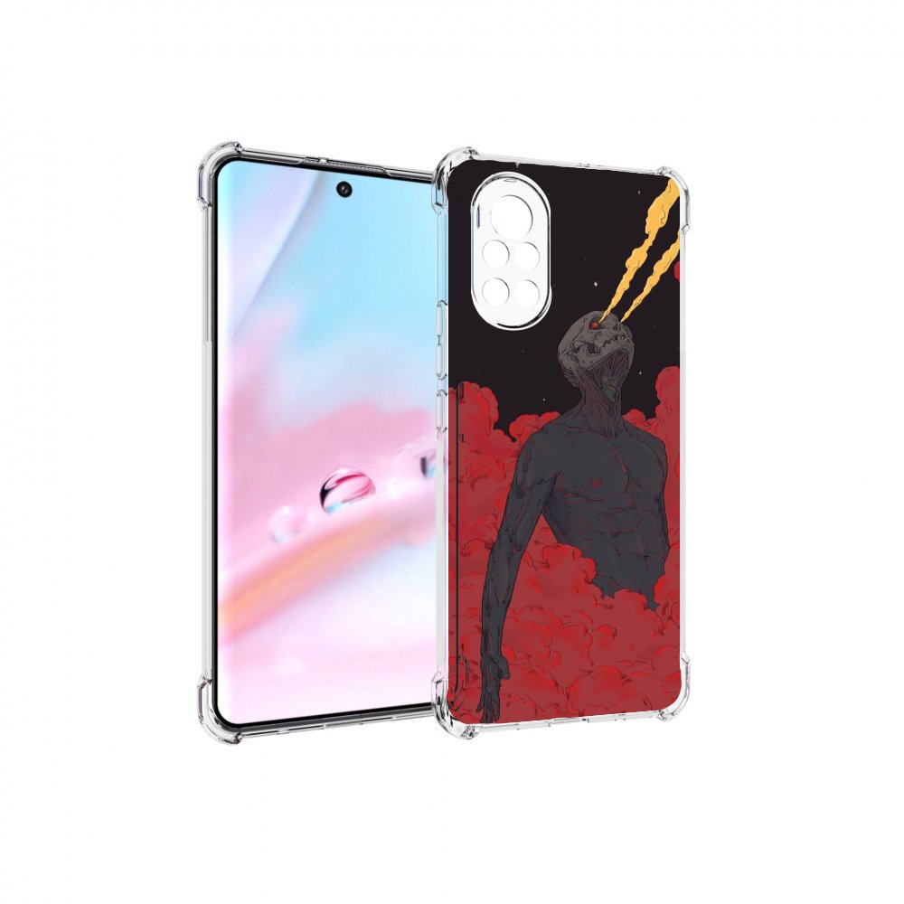 

Чехол MyPads скелет в красном дыму для Huawei Nova 8 (ANG-LX1), Прозрачный, Tocco