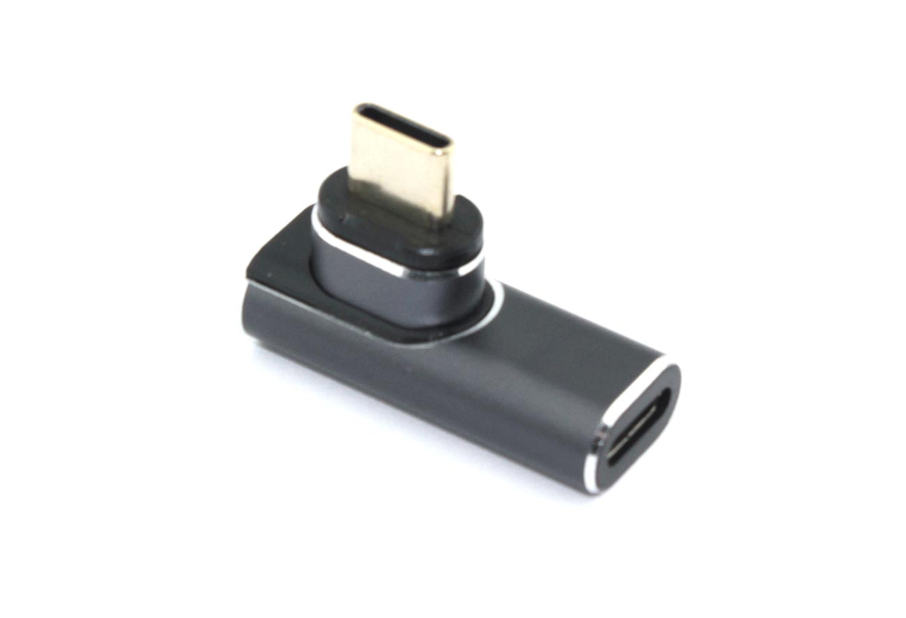 Переходник USB 4 Type C мама-папа угловой с магнитным разъёмом тип 2