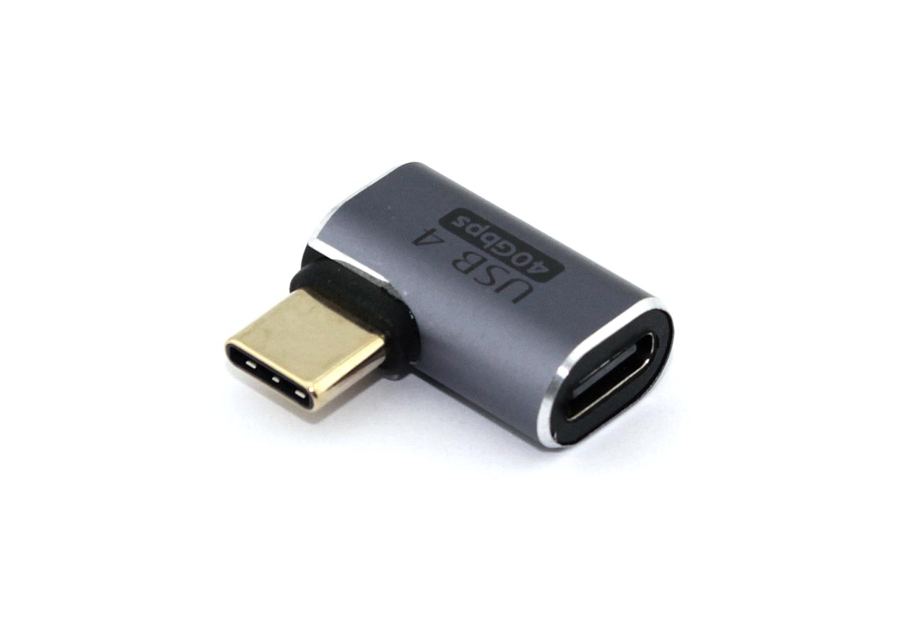 Переходник USB 4 Type C мама-папа угловой тип 2