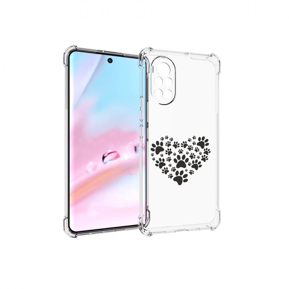 

Чехол MyPads следы-в-сердечке для Huawei Nova 8 (ANG-LX1), Прозрачный, Tocco