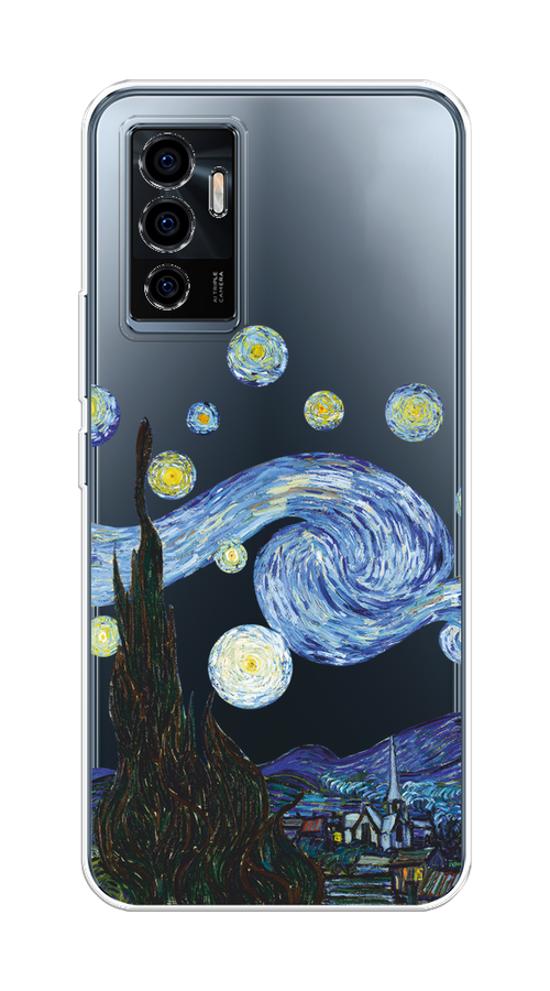

Чехол на Vivo V23e/Y75 4G "Ночь Ван Гога", Голубой;синий;черный, 265950-1