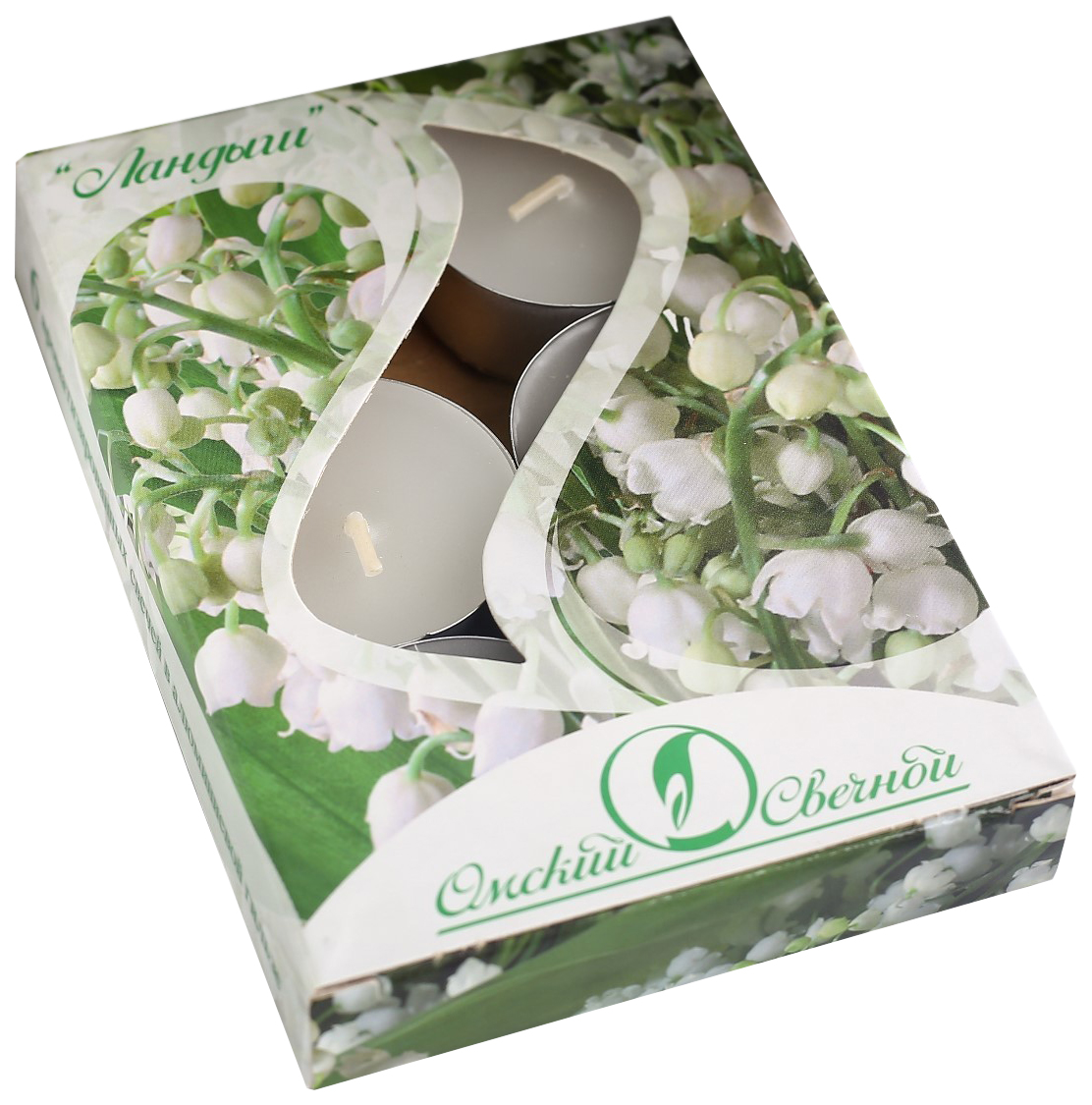 Набор чайных свечей ароматических Ландыш, 3,8х1,6 см, 3,5 ч, 12 г, 6 штук