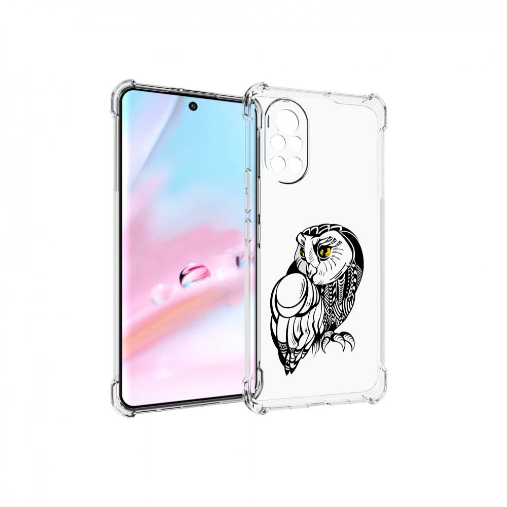 

Чехол MyPads сова-красотка для Huawei Nova 8 (ANG-LX1), Прозрачный, Tocco