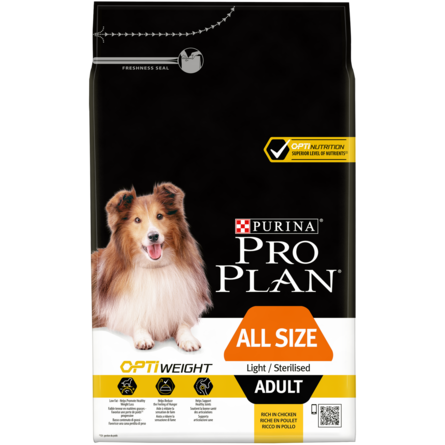 

Сухой корм для взрослых собак Pro Plan Optiweight курица и рис, 3 кг