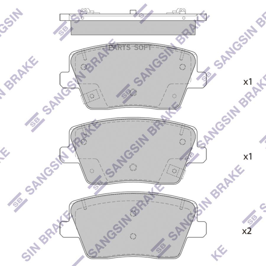 

Тормозные колодки Sangsin brake дисковые SP4331