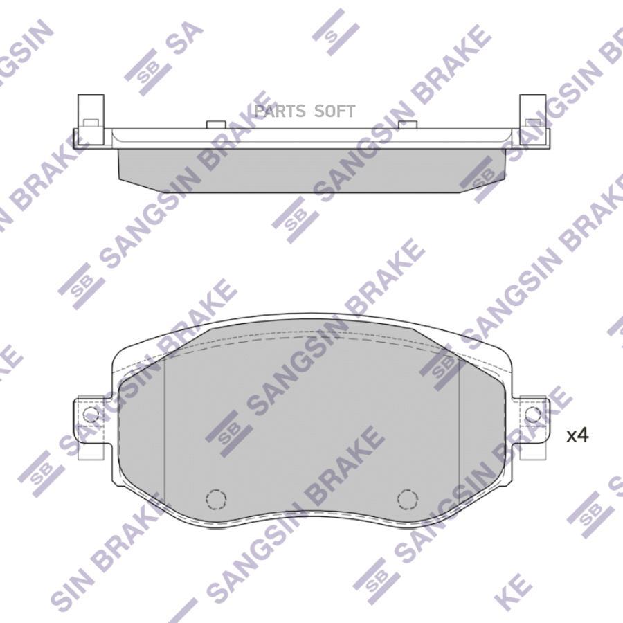 

Колодки тормозные RENAULT MEGANE IV 16- перед. Sangsin brake SP4329