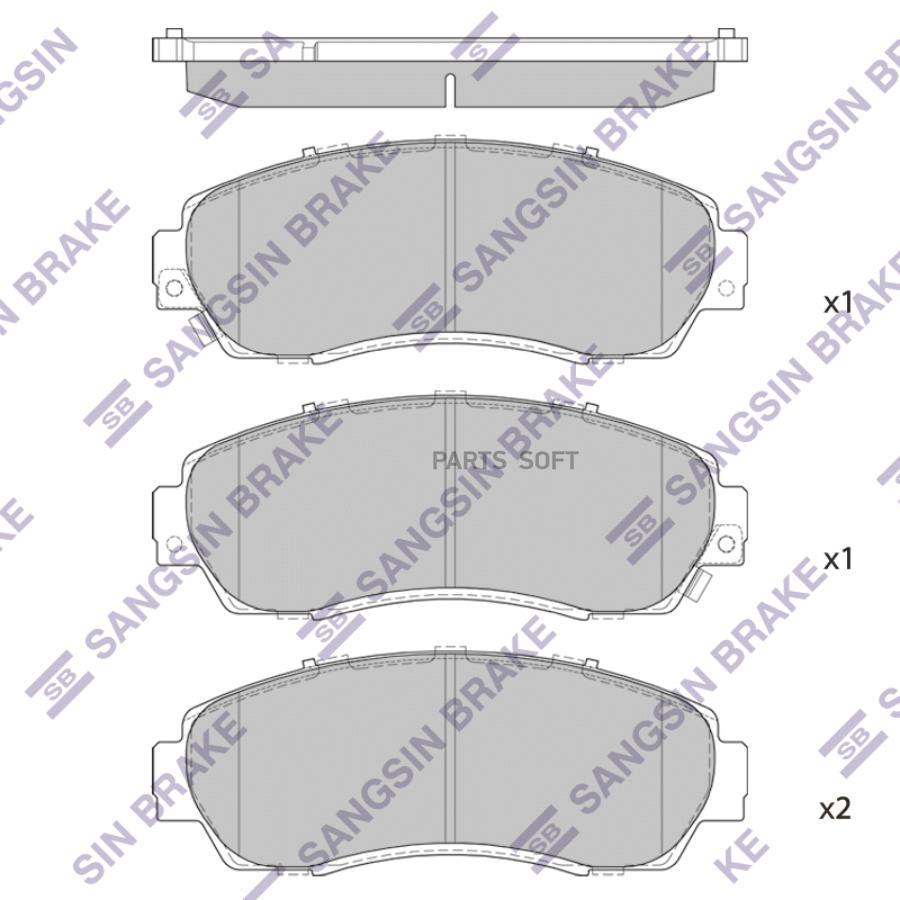 

Колодки тормозные SUBARU LEGACY 2.5 15- перед. Sangsin brake SP4282