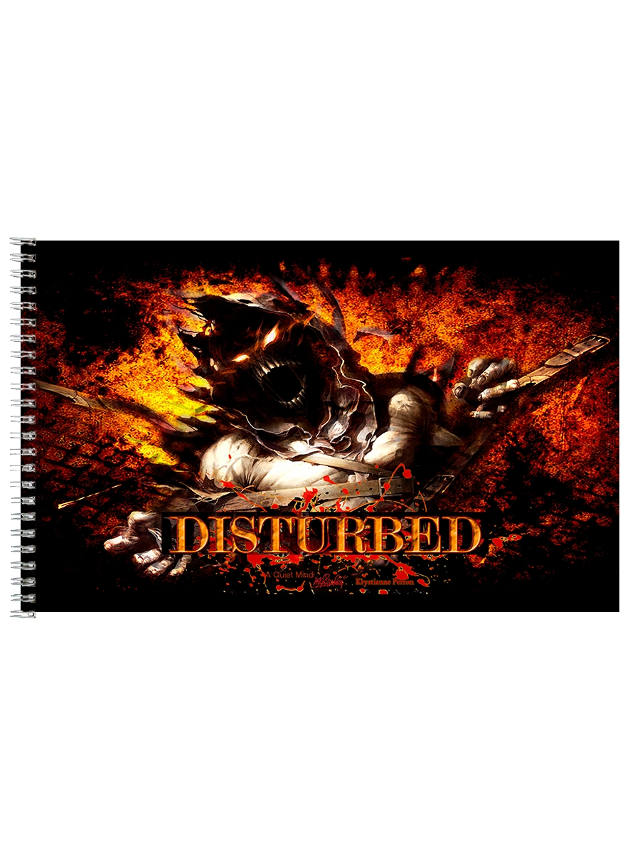 

Альбом для рисования DRABS Disturbed, огонь и монстр