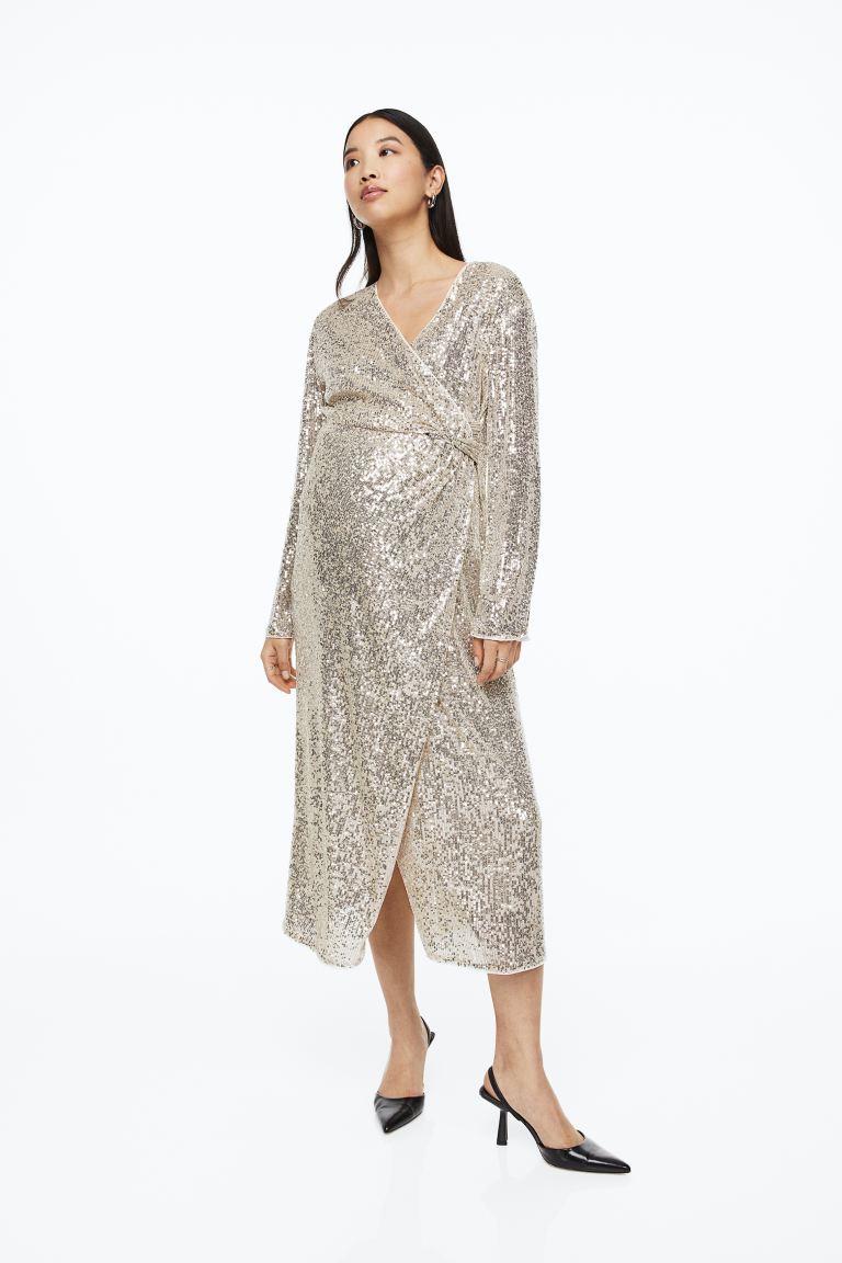 Платье для беременных женское H&M 1085001001 серебристое XS (доставка из-за рубежа)