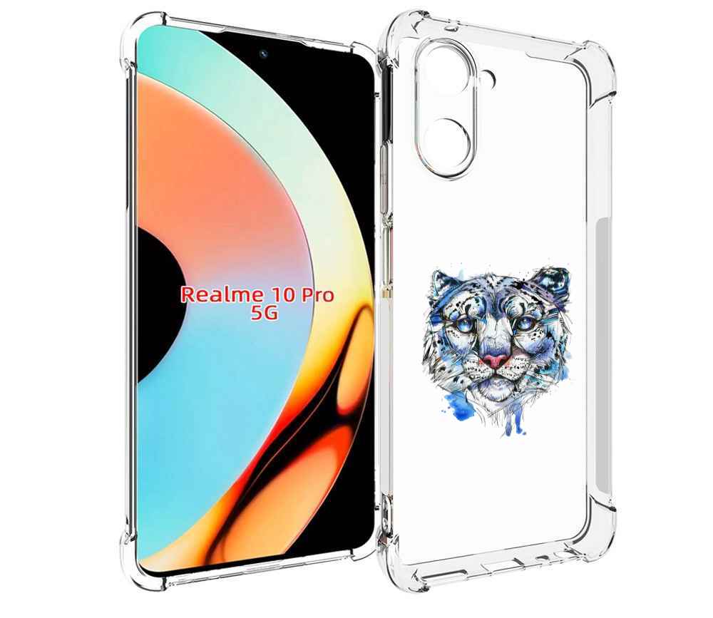 

Чехол бампер MyPads водяной тигр для Realme 10 Pro противоударный, Прозрачный, Tocco