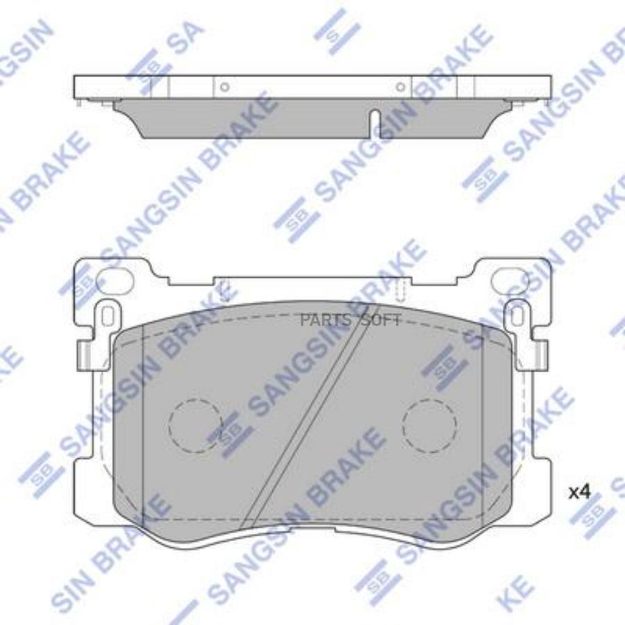 Тормозные колодки Sangsin brake дисковые SP4228