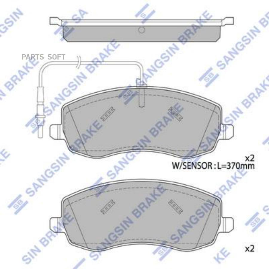 

Тормозные колодки Sangsin brake дисковые SP4187