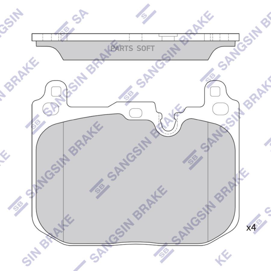 

Колодки тормозные MINI COOPER (2 DOOR HARD TOP) 15- перед. Sangsin brake SP4126