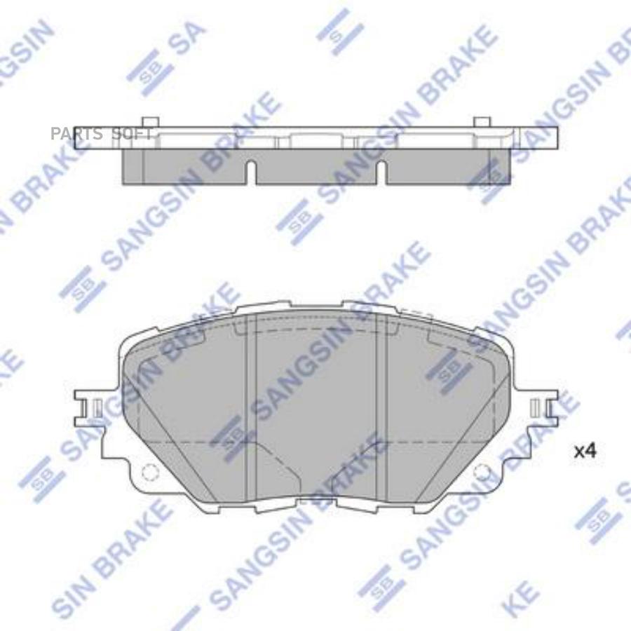 

Тормозные колодки Sangsin brake дисковые SP4101