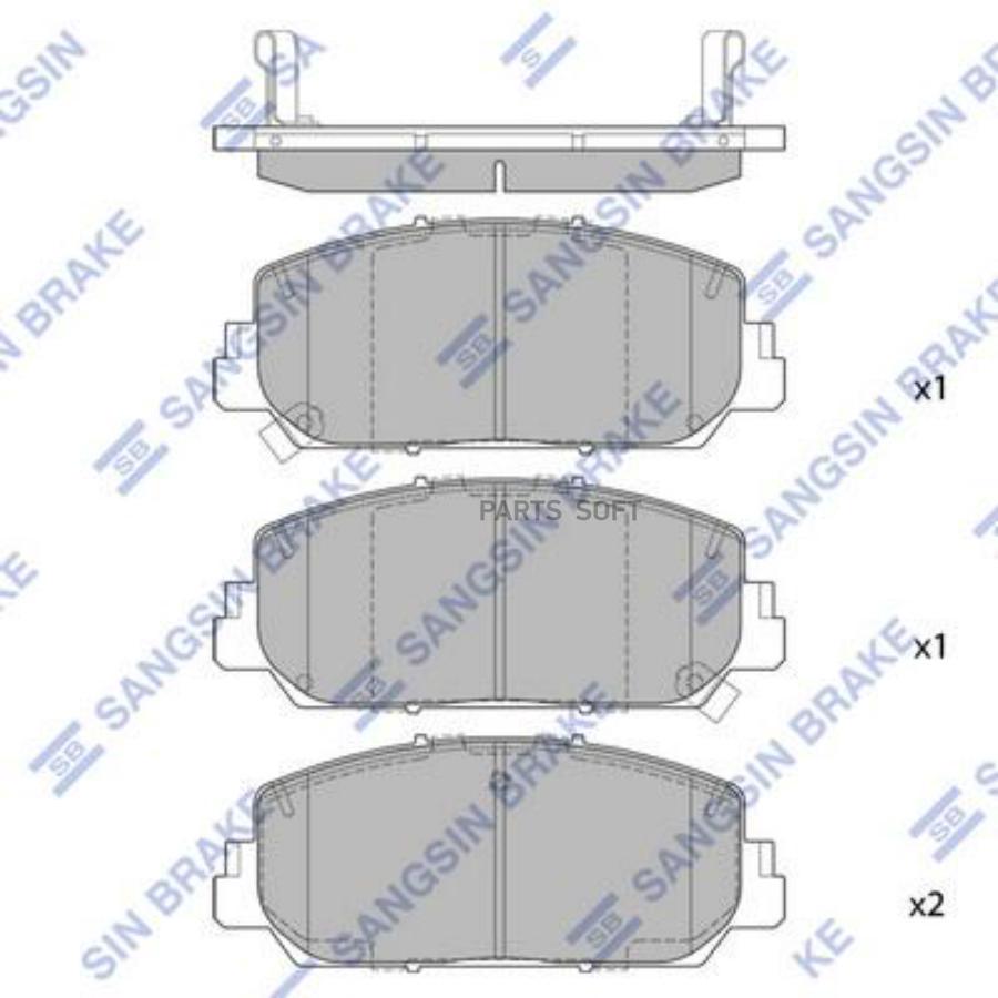 

Тормозные колодки Sangsin brake дисковые SP4026